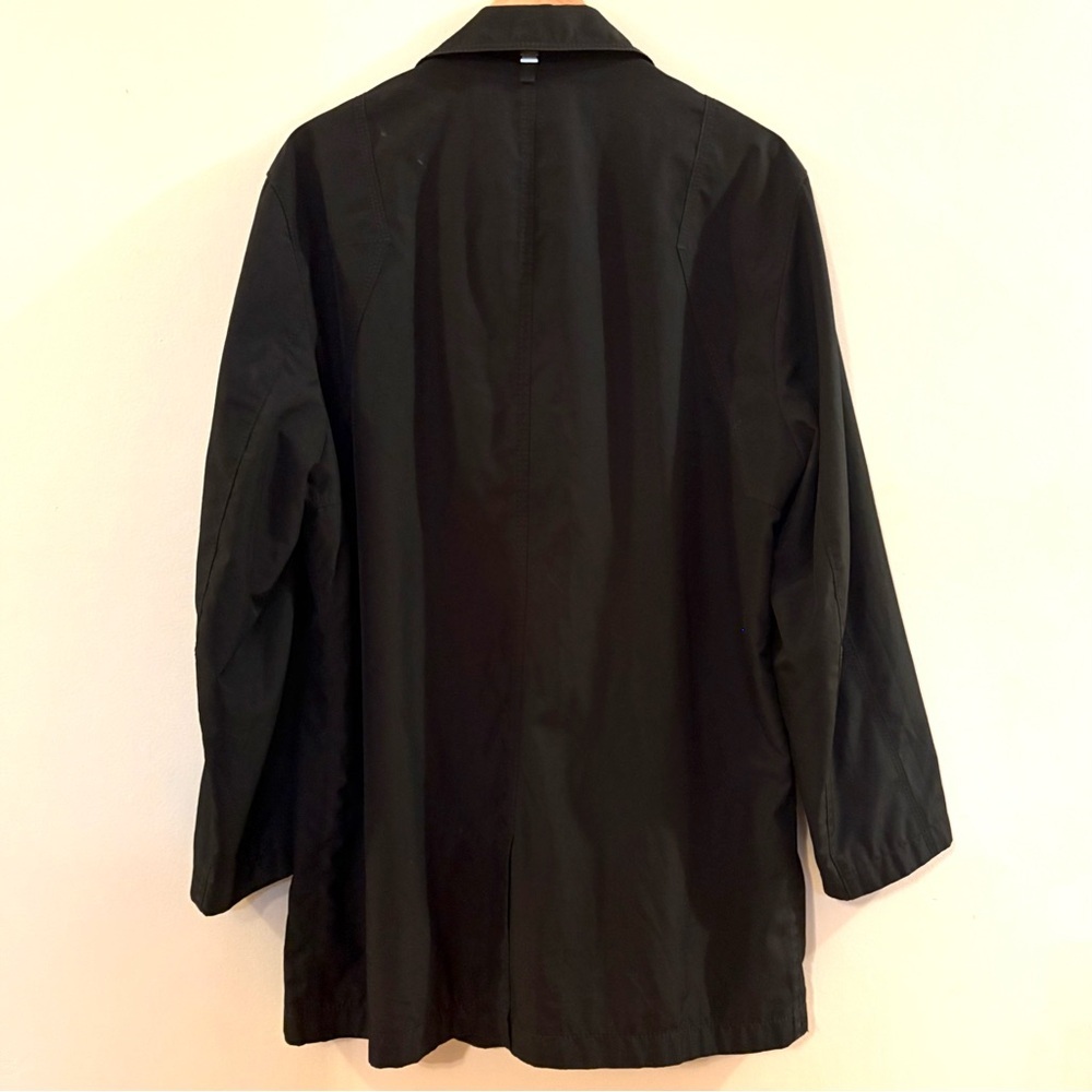 Bugatti Men's Black Single-Breasted Trench Coat, Sz 44R - Picture 2 of 16